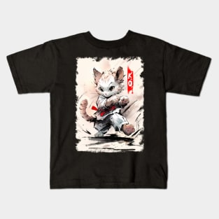 Karate cute tiger Kids T-Shirt